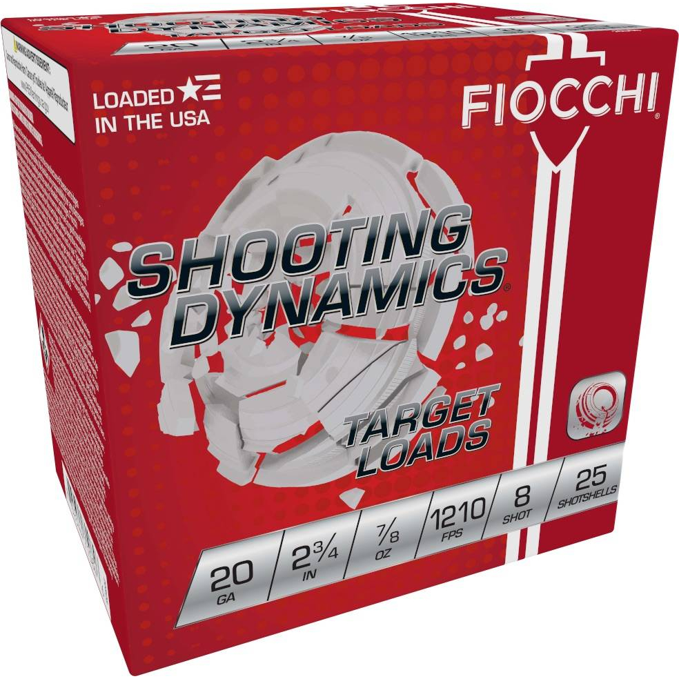 Fiocchi Shooting Dynamics 20GA 2.75 7/8 Oz 8 Shot 25-RD