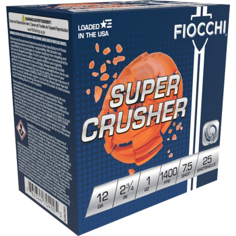 Fiocchi Super Crusher 12GA 2.75 1 Oz 7.5 Shot 25-RD