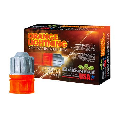 Brenneke Orange Lightning 12GA 1 Oz 5-RD Ammunition