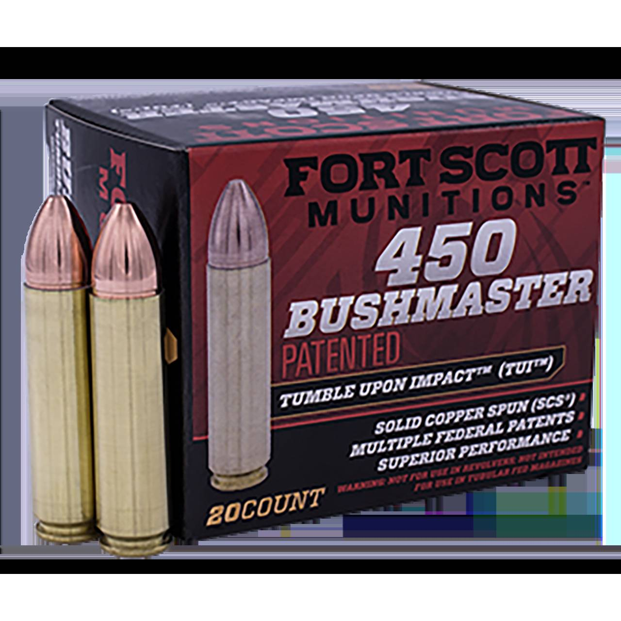Fort Scott Munitions 450 Bushmaster 250GR Tui 20-RD
