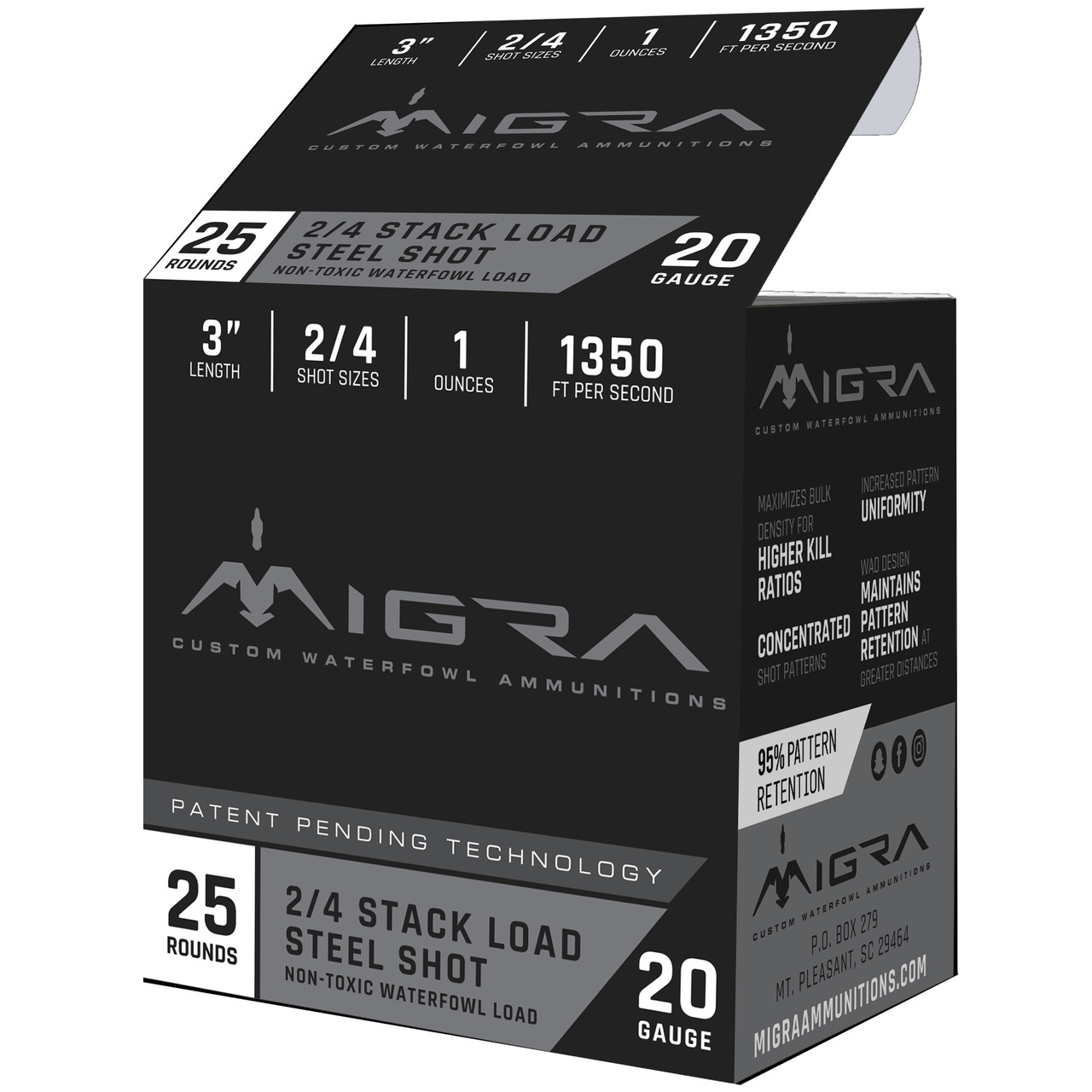 Migra Staxd 20GA 3IN 1OZ 2-4 Shot 25 Rounds