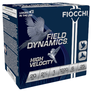 Fiocchi 20GA 2.75 1 Oz 6 Shot High Velocity Ammo
