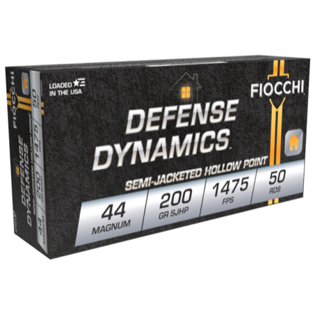 Fiocchi 44 Rem Mag 200GR Sjhp 50-RD - 10 Boxes Per Case