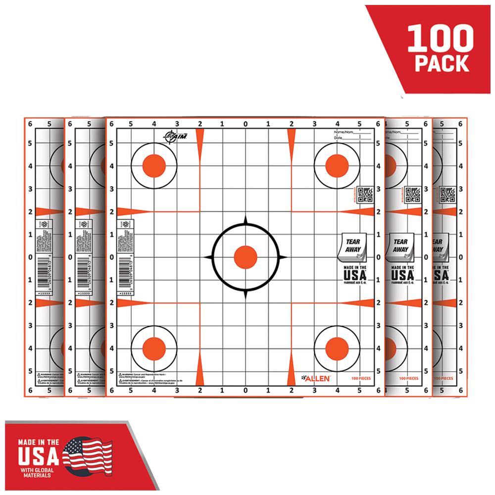 Allen Ezaim Paper 12X12 Sight Grid Target 100 Pack