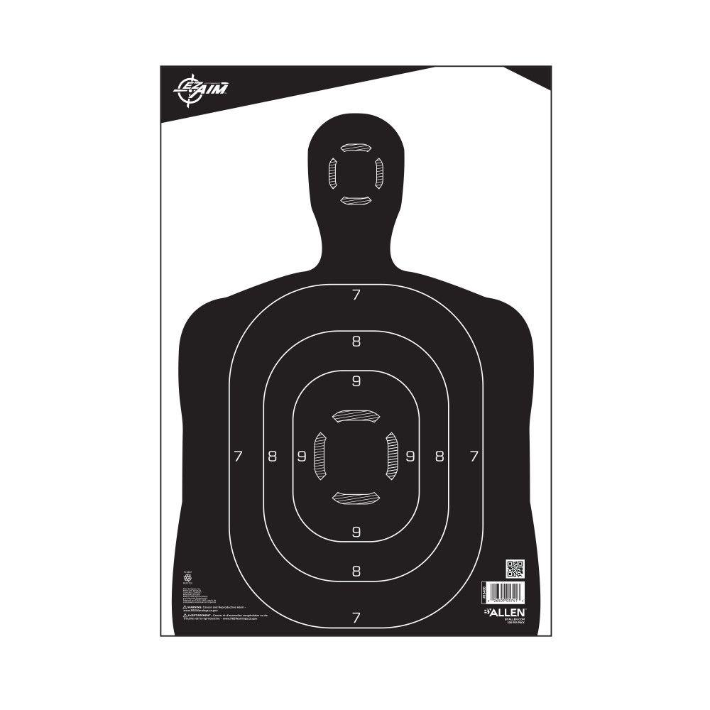 Ez Aim Paper 12 X 18 Black Silhouette Target 100 Bulk