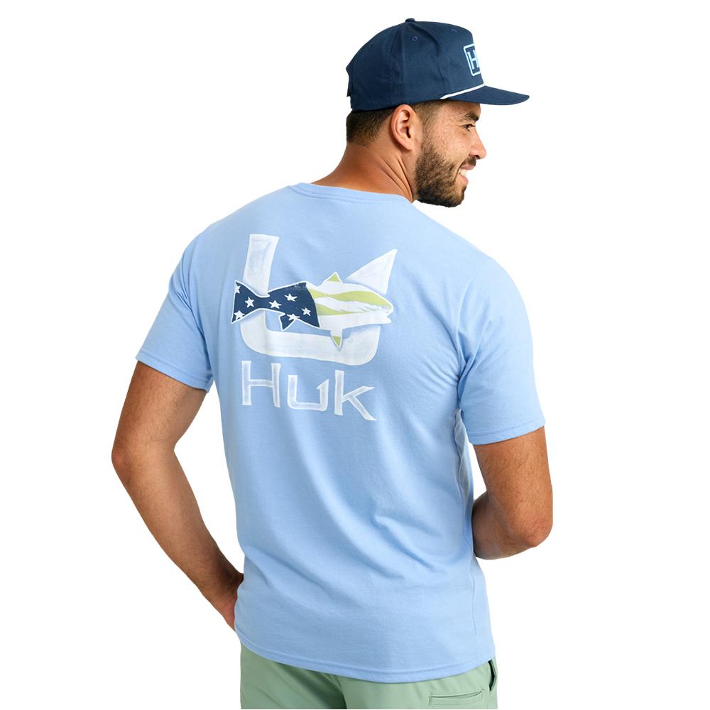 Huk Fish Flag Tee Marolina Blue Xl