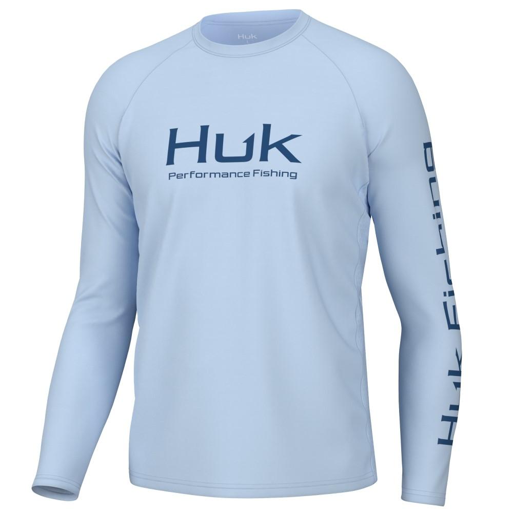 Huk Vented Pursuit Ice Water Ls Xl - Blue