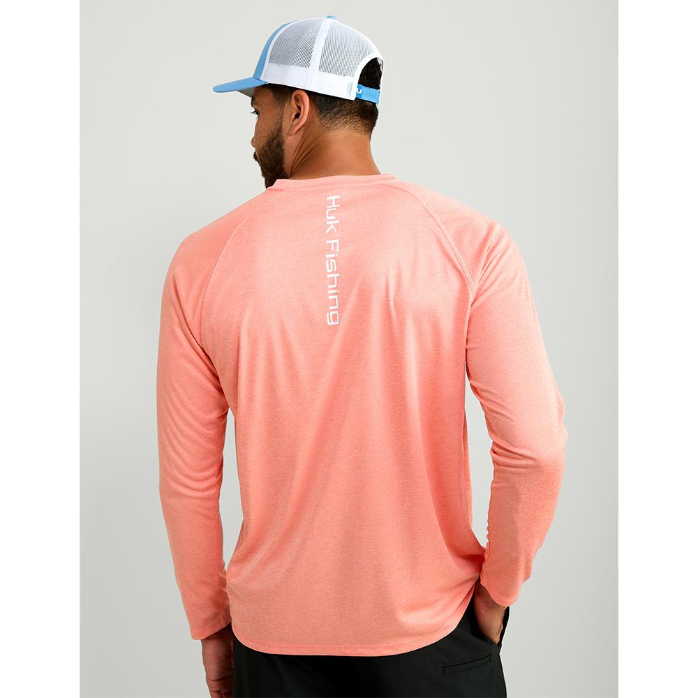 Huk Vented Pursuit Fresh Salmon Heather Ls Xl - Image 2