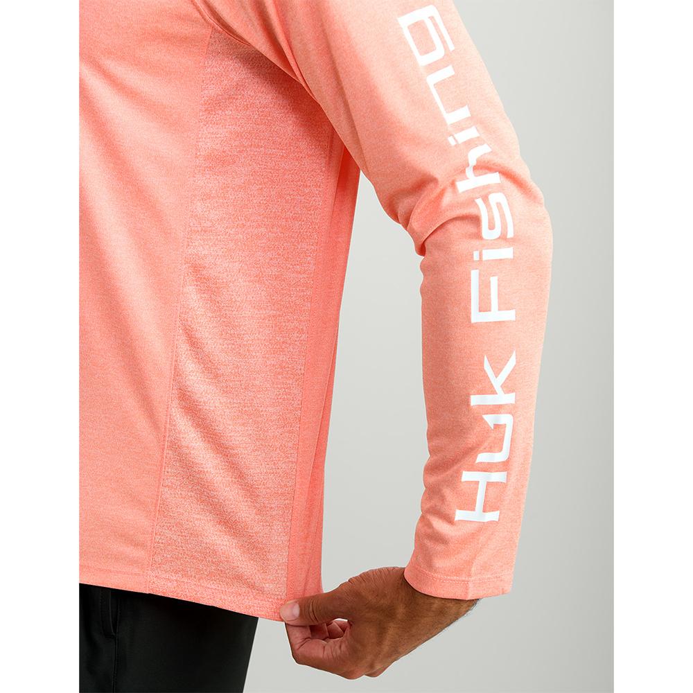 Huk Vented Pursuit Fresh Salmon Heather Ls Xl - Image 3