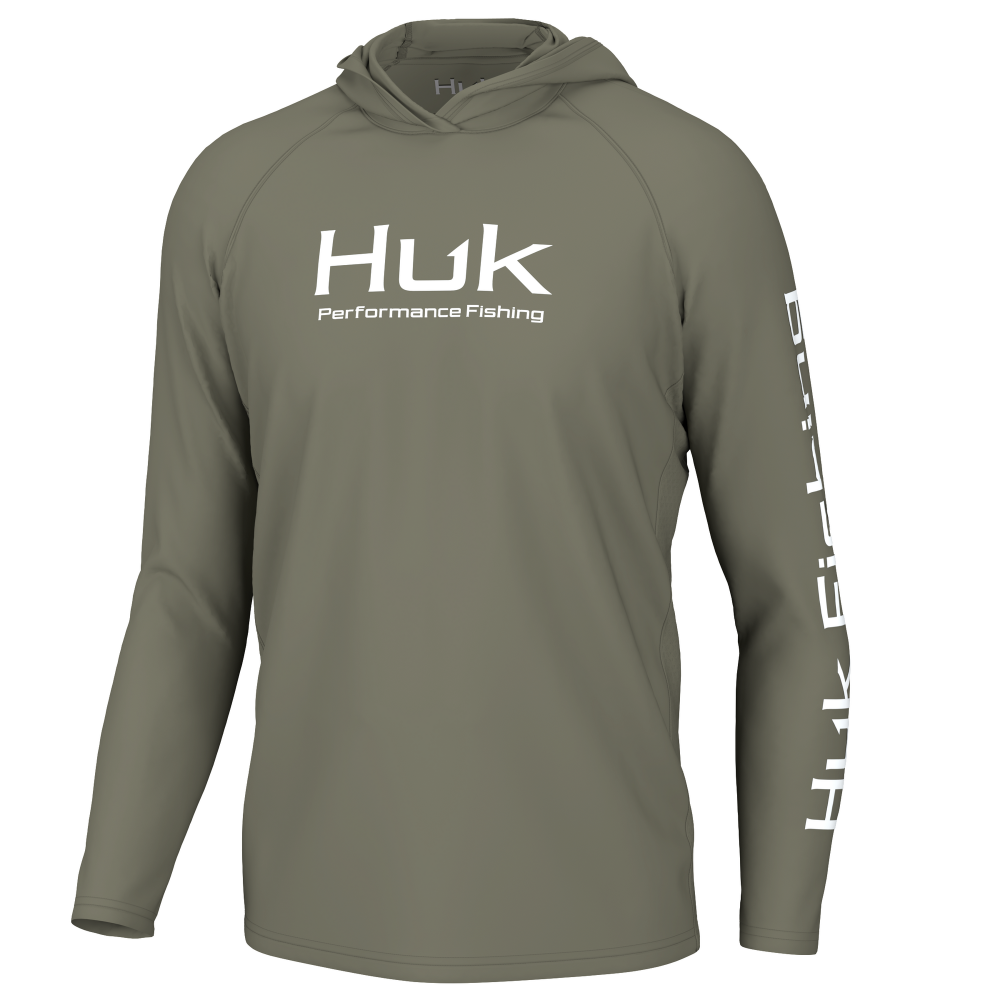 Huk Vented Pursuit Hoodie Moss Green Size S