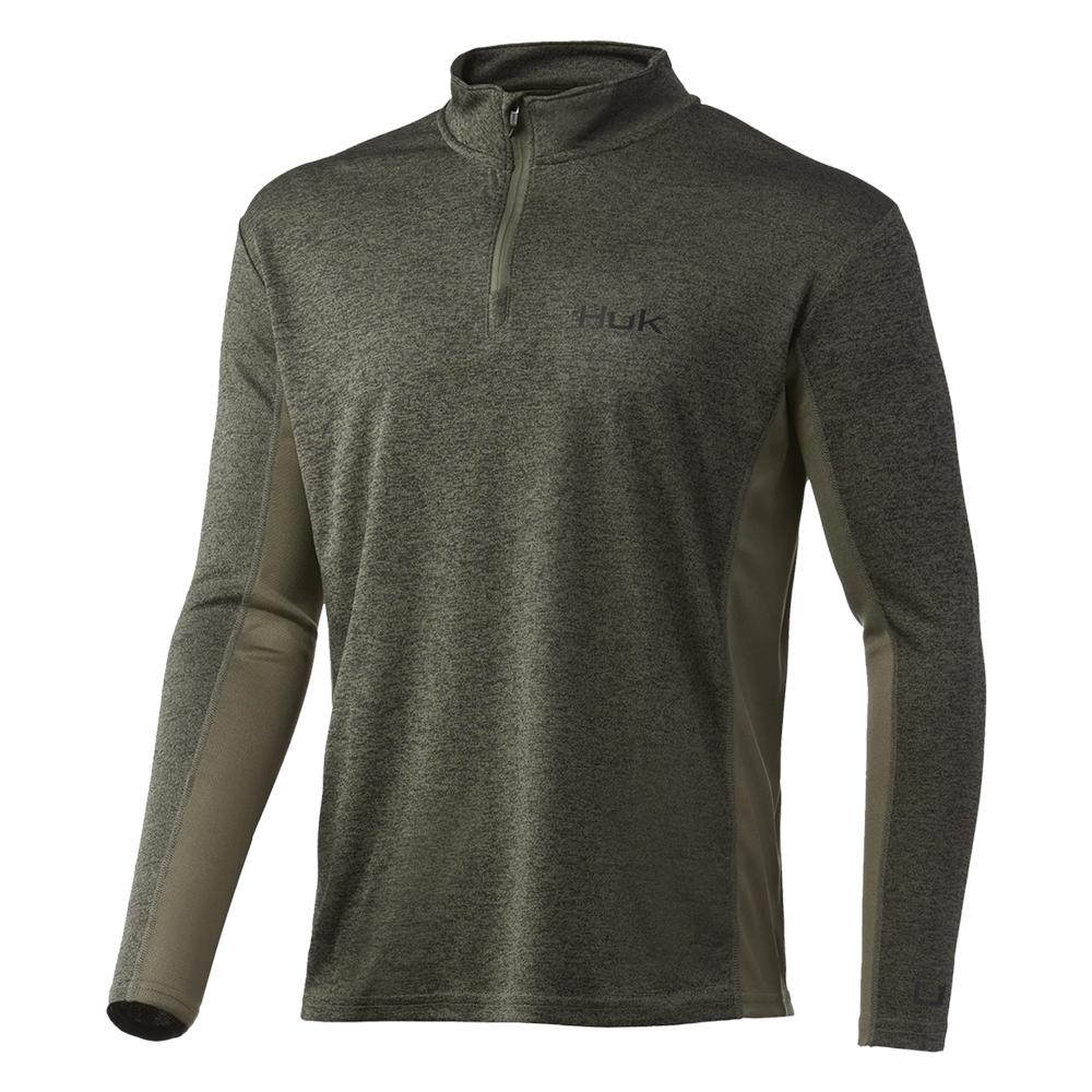 Huk Coldfront 1/4 Zip Heather Moss Size S