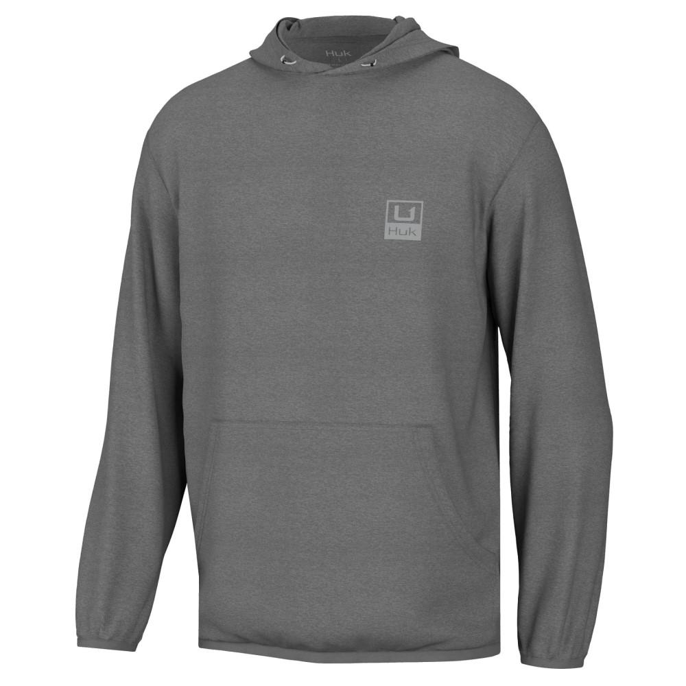 Huk Hukd up Performance Fleece Hoodie Xl - Volc Ash Hthr