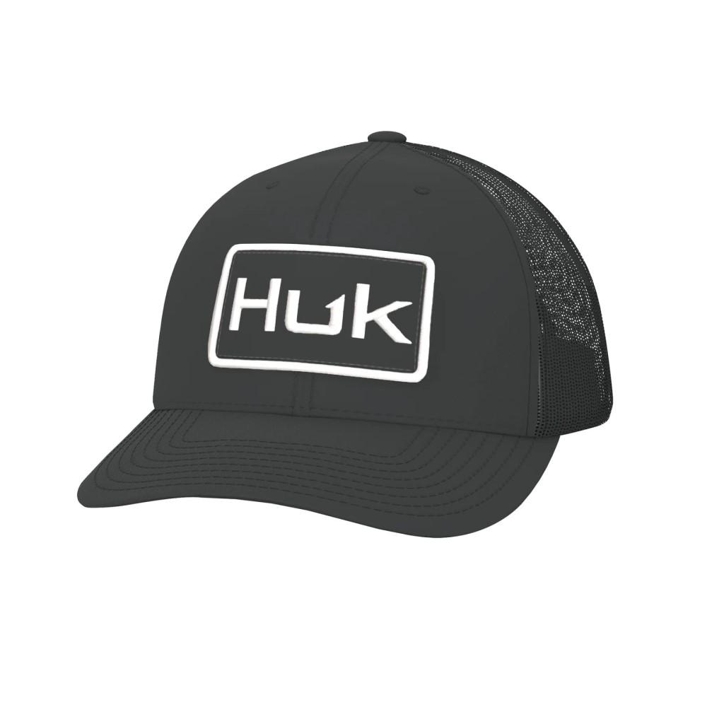 Huk Logo Trucker Hat Black One Size Fits Most
