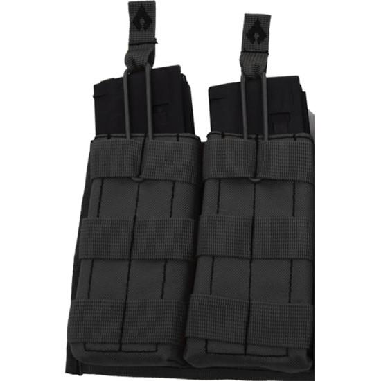 Open Top Double Mag Pouch Black