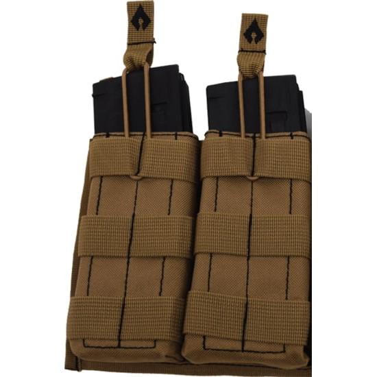 Open Top Double Mag Pouch Tan