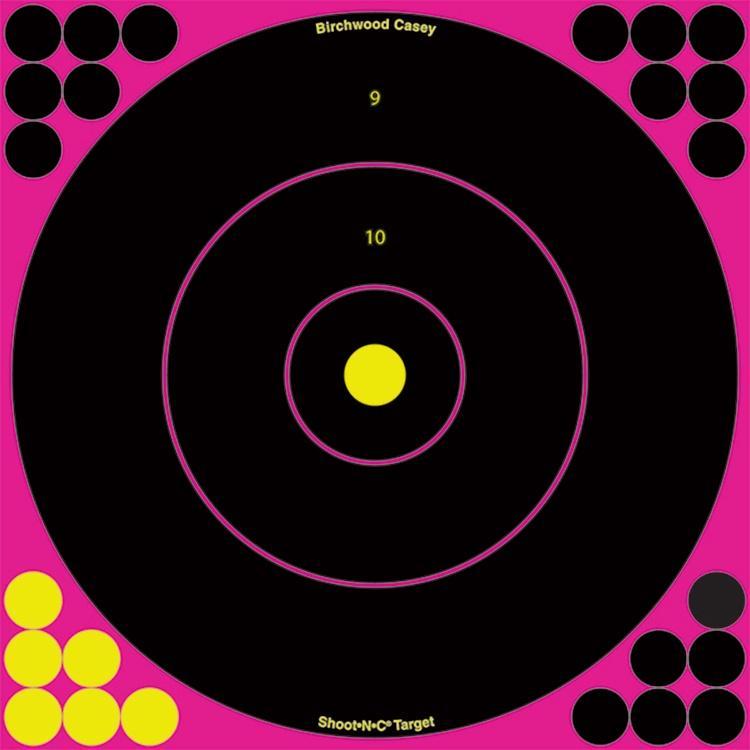Birchwood Casey Shoot-n-c 12 Pink Bulls-eye Target - 5 Pack