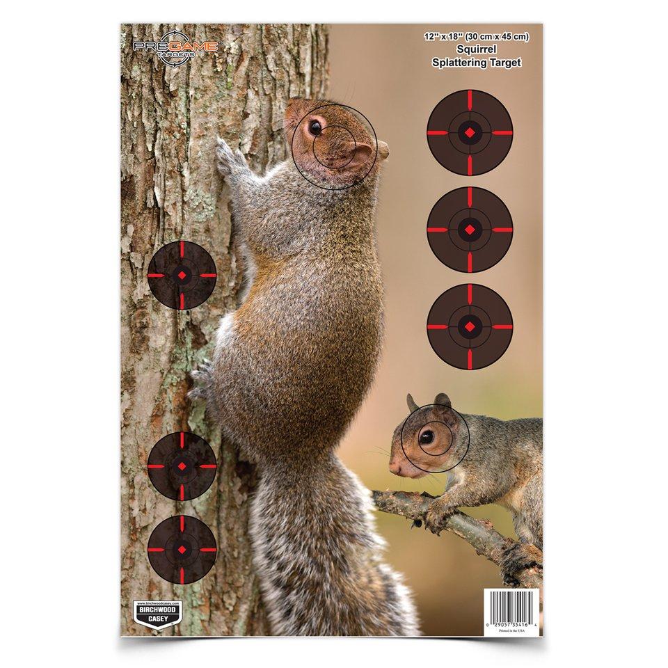 Birchwood Casey Pregame Squirrel Paper Target 12 X 18 - 8 Pack