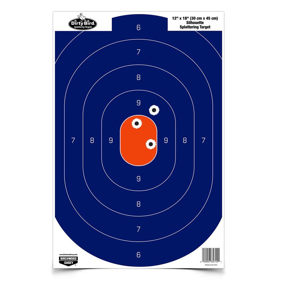 Dirty Bird 12 X 18 Blue/orange Oval Silhouette Target - 50-PK