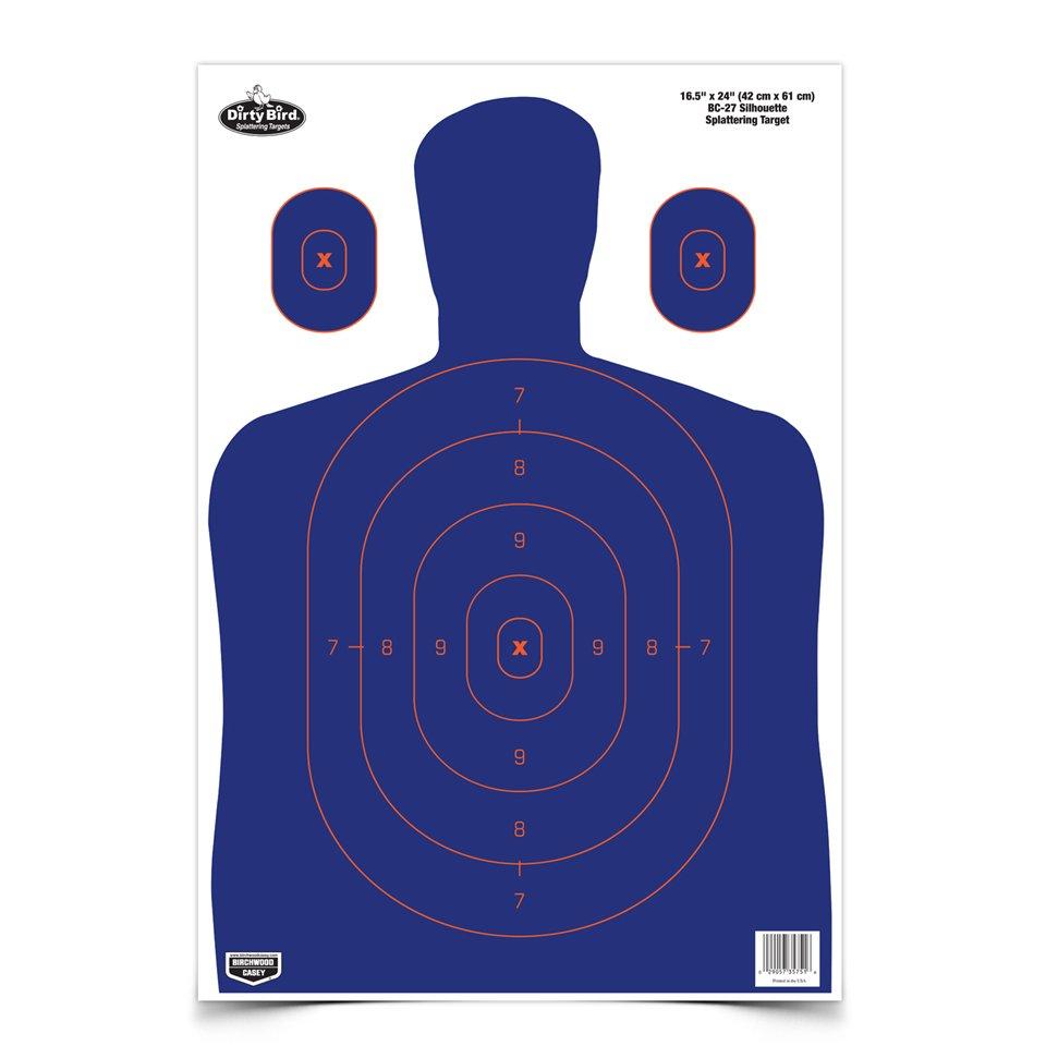 Dirty Bird 16.5 X 24 Blue/orange Silhouette Target - 3-PK