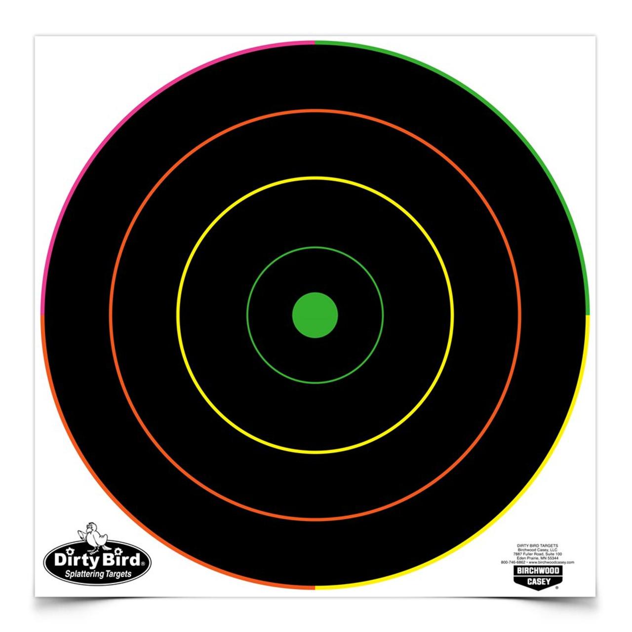 Birchwood Casey 35870 Dirty Bird 12 Multi-color Bulls-eye Targets - 100 Sheets