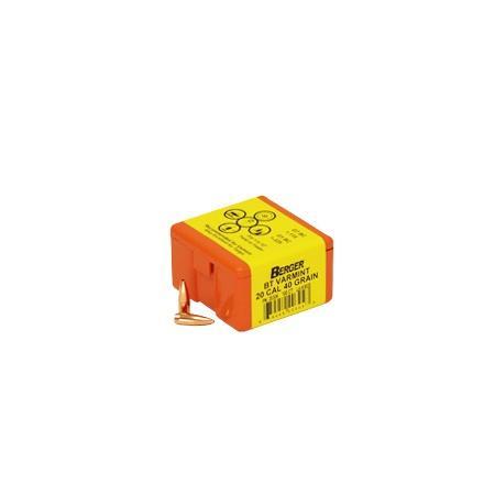 Berger 20 Cal 204DIA 40GR Varmint Bt 100CT