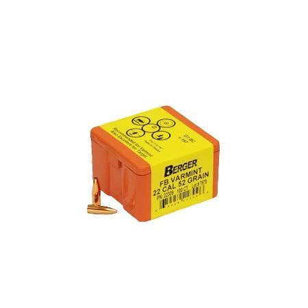 22 Caliber 224 Dia Varmint Match 52 Grains