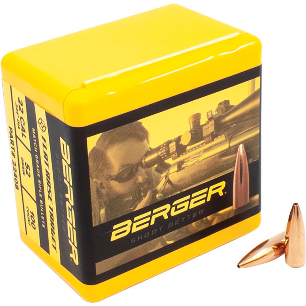 Berger 22 Cal 224DIA 52GR Target Match 100 Rounds