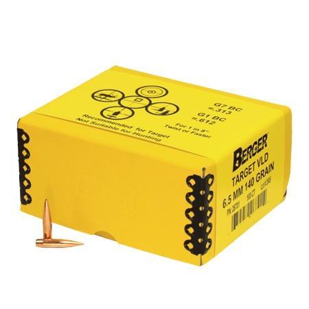 Berger 6.5MM 264DIA 140GR Vld Target Bullets
