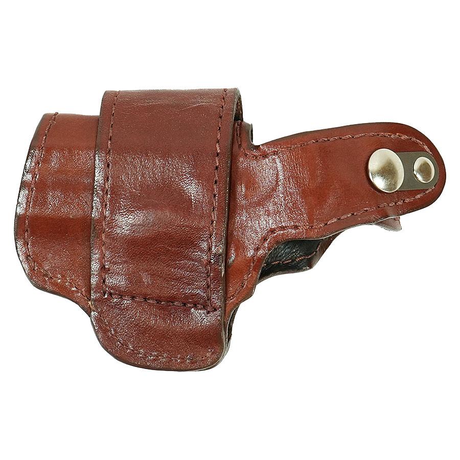 Leather Driving Holster 3IN Brown Right Hand With Henna Stitching