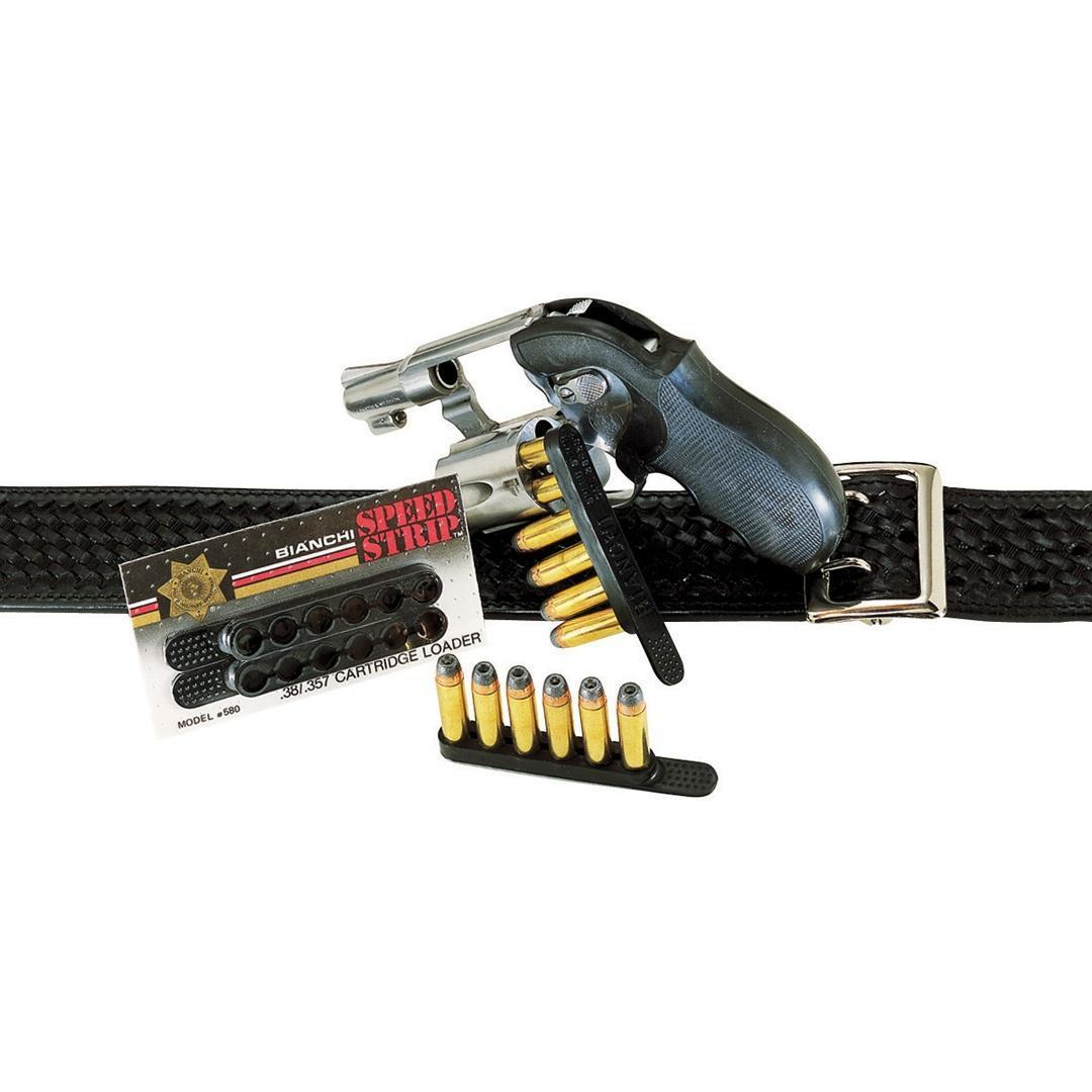 Bianchi 580 Speed Strip 38/357 Cal 6RD Black Polymer 2PK