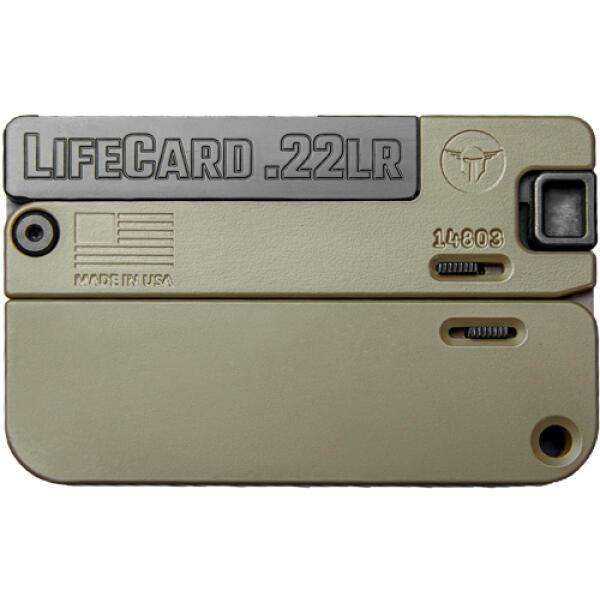Lifecard .22LR 1-ROUND Polymer Handle Noveske Bazooka Green