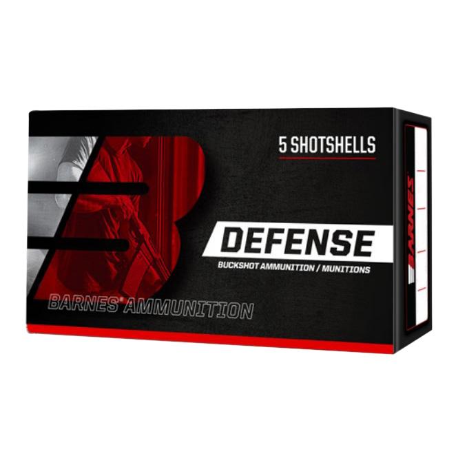 Barnes Defense 12GA 2-3/4 00 Buckshot 9 Pellets 5 Rd.
