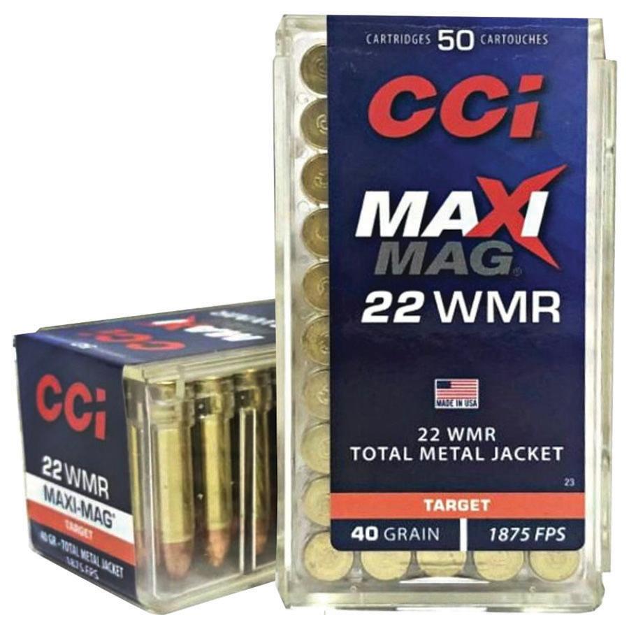 Cci Maxi-mag 22 Wmr 40 Gr Total Metal Jacket 50 Rd