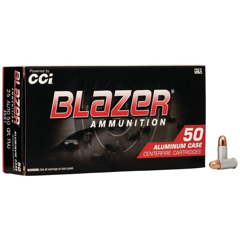 Cci Blazer 25 Acp 50 Gr Fmj Ammo 50 Rd
