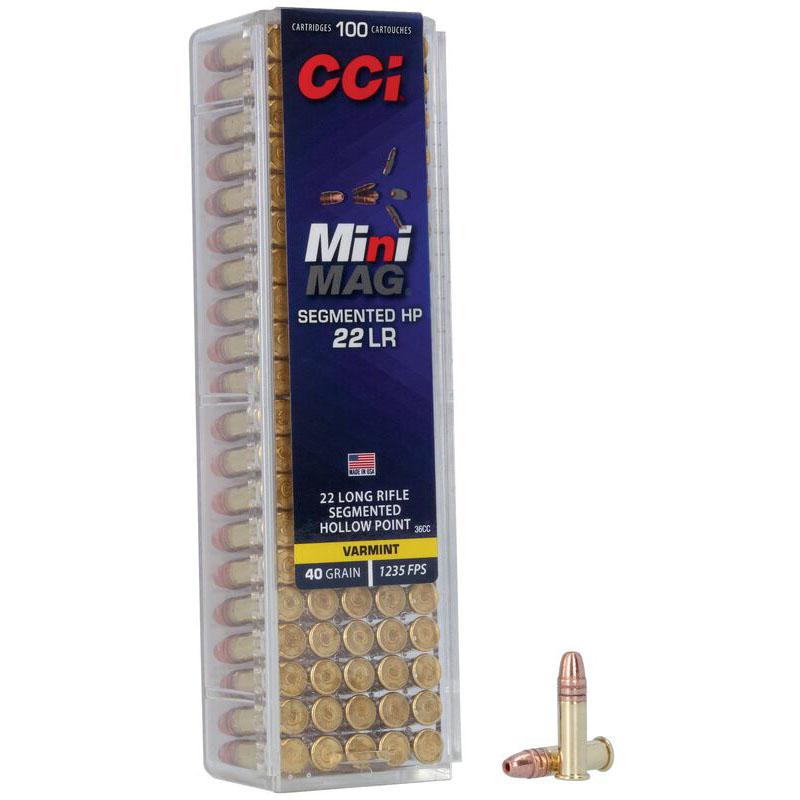 Cci Mini-mag 22LR 40GR Segmented Hollow Point 100RD