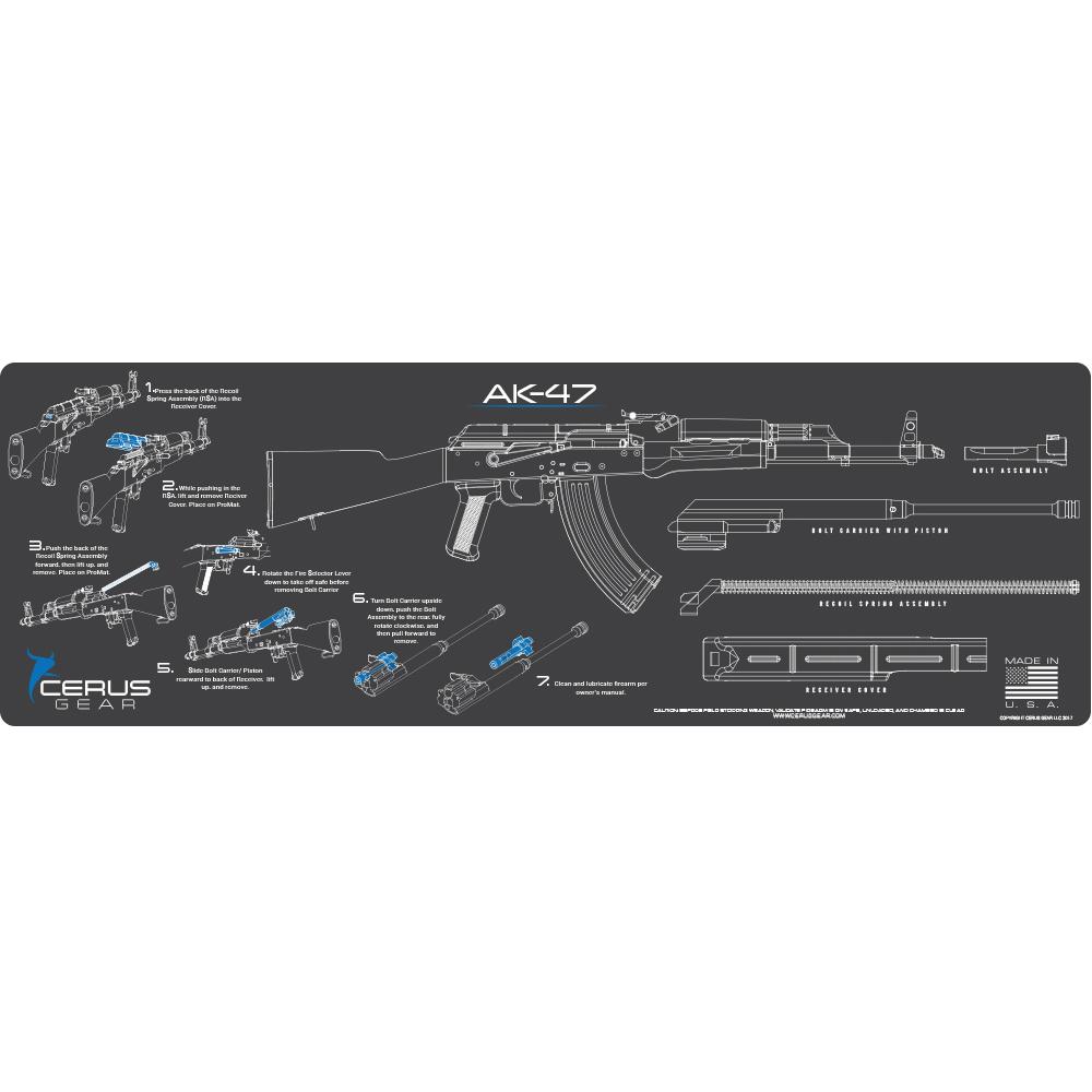Cerus Gear Instructional 3MM Promat for AK-47 12X36 Char Gray