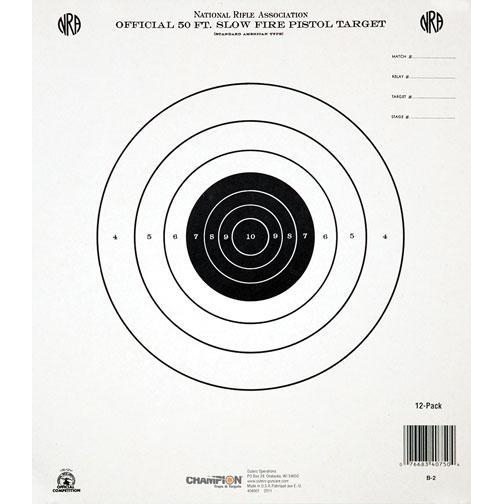 Champion Targets Official Nra Paper Targets 12PK 50 Slowfire