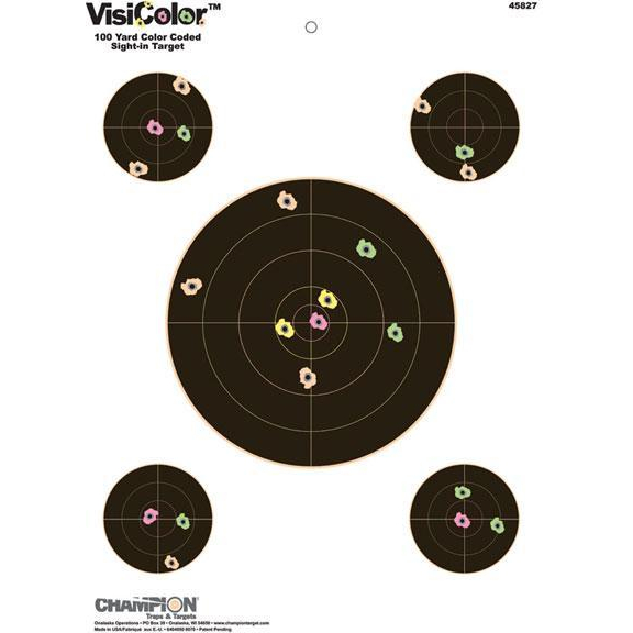 Champion Visicolor Sight-in Target 8 10 Pack