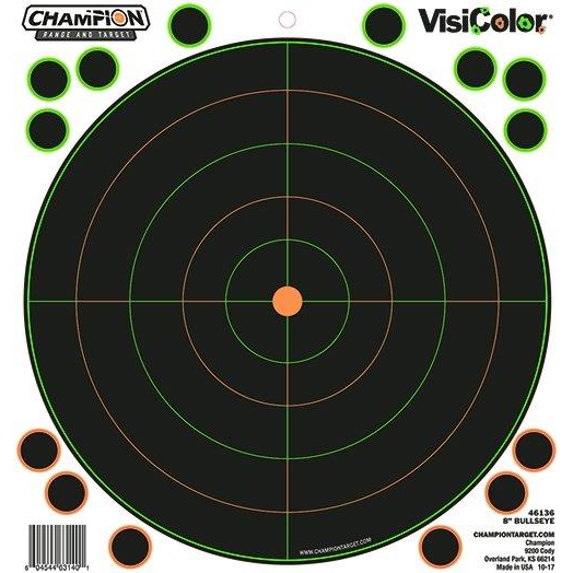 Champion Targets 8 Bulls Eye Self-adhesive 5 Pack With 40 Pasters