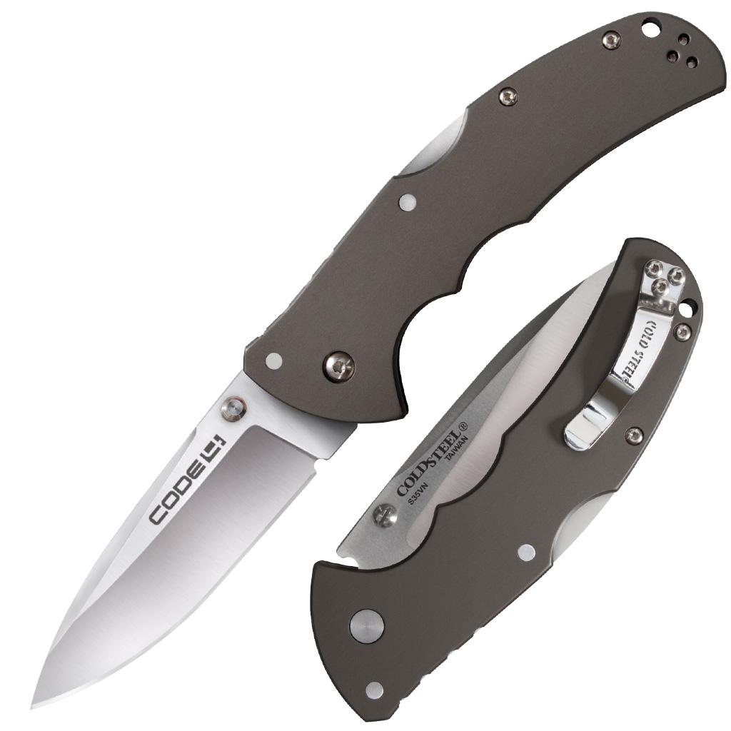 Cold Steel CODE-4 Spear Point Lockback Knife 3.5 Gray