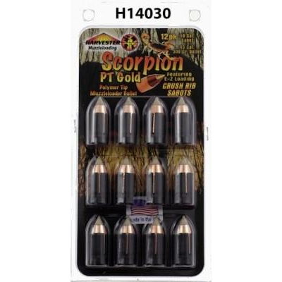 Harvester Scorpion 50 Cal 300GR .451 Polymer Tip Bullet 12 Pack