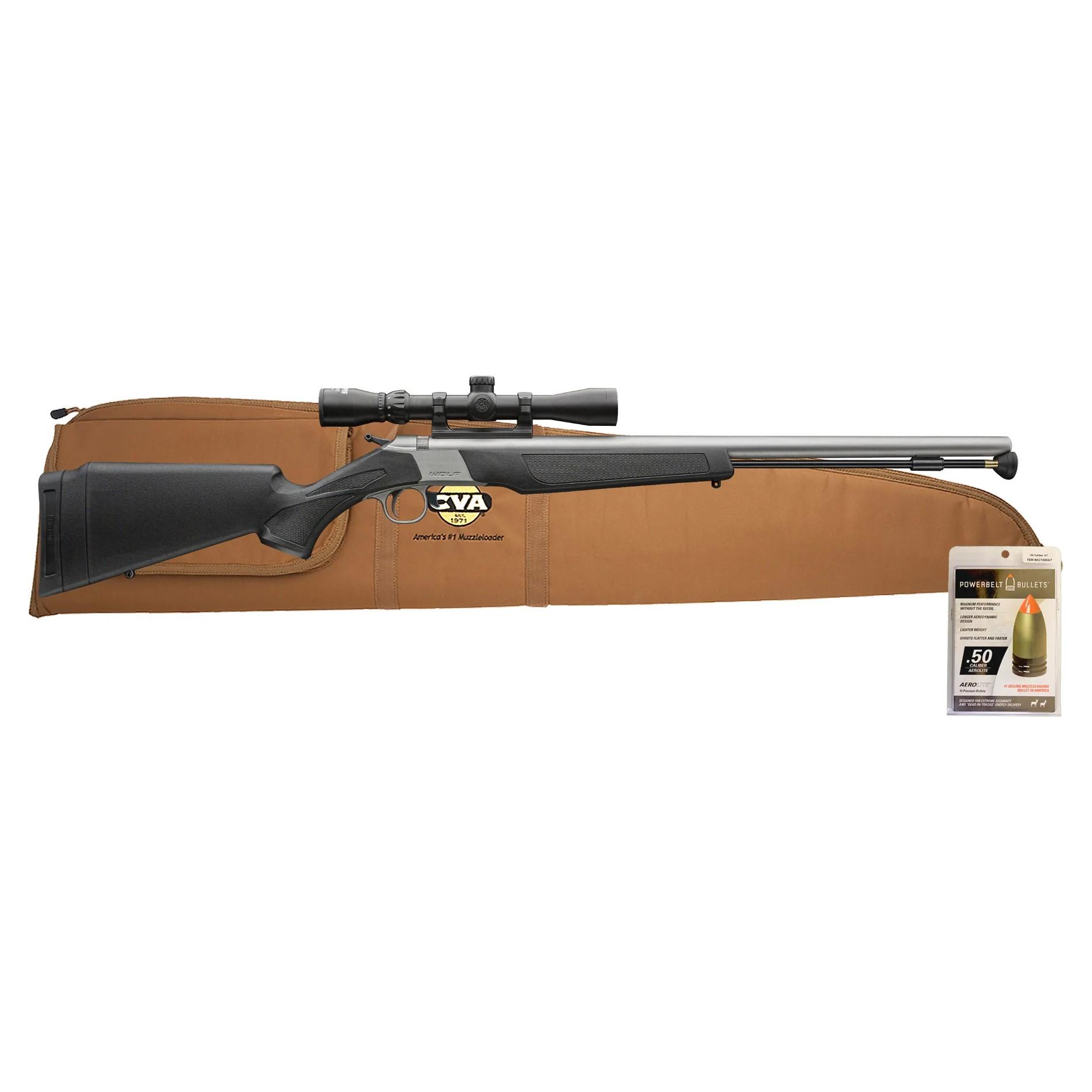Cva Wolf V2 Muzzleloader Package .50 Cal 24 Stainless Steel
