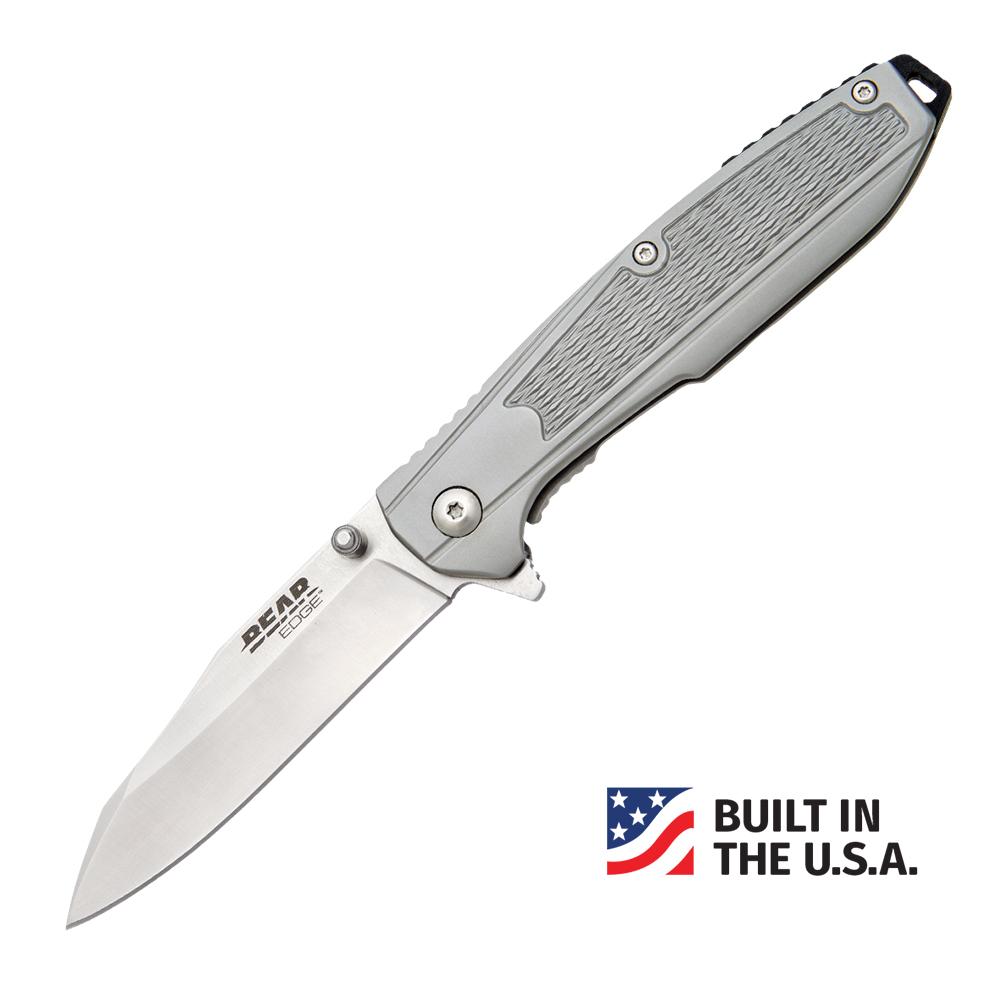 Bear & Son 4 1/4 Stainless Steel Handle Folding Knife