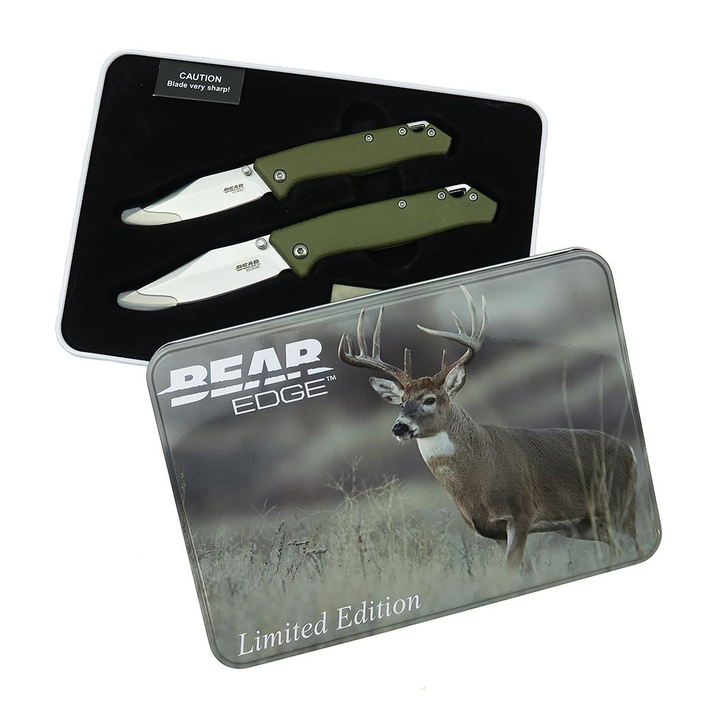 Bear & Son Limited Edition Green One Blade Folder Set