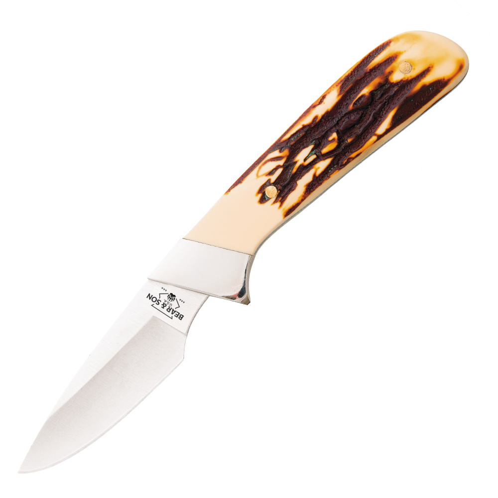 Bear & Son 6 5/8 Stag Delrin Invincible Skinner