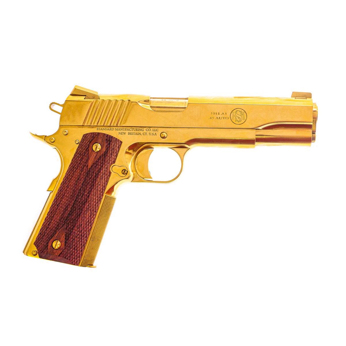 Standard Manufacturing 1911 Gov 45ACP 7+1 Gold Tin