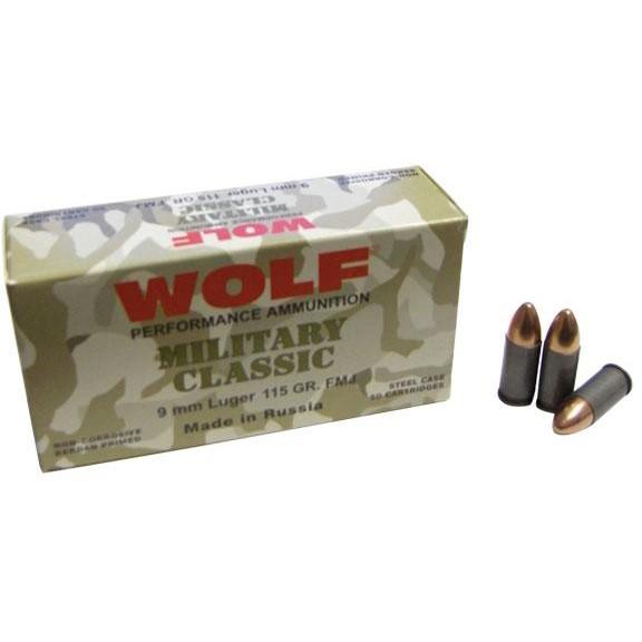 Mil Classic 9MM 115GR Fmj Steel Case 50/BX