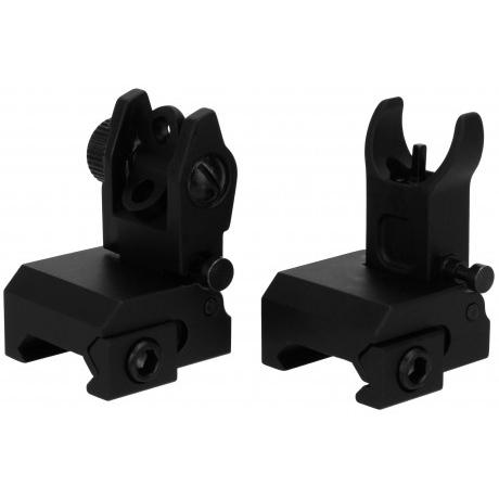 Tacfire Ar Front & Rear Low Profile Flip up Iron Sights
