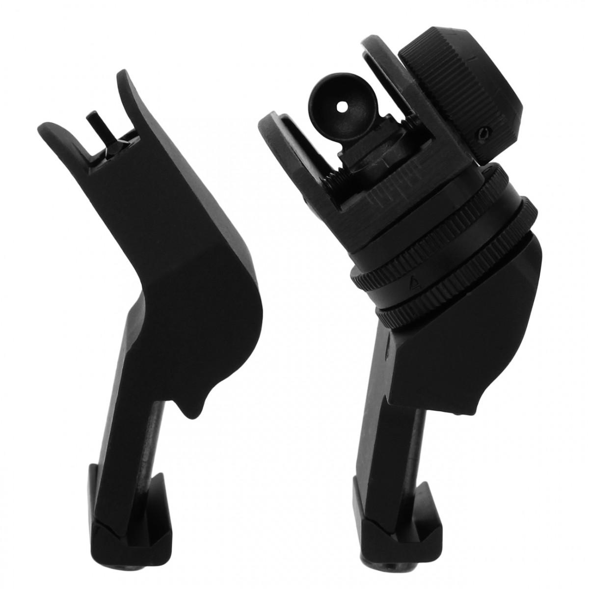 Tacfire AR15 45 Degree Backup Sights Pair Aluminum