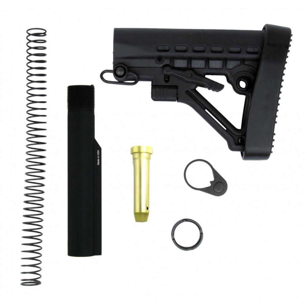 AR15 Mil Spec Buffer Tube Kit With 6 Position Stock